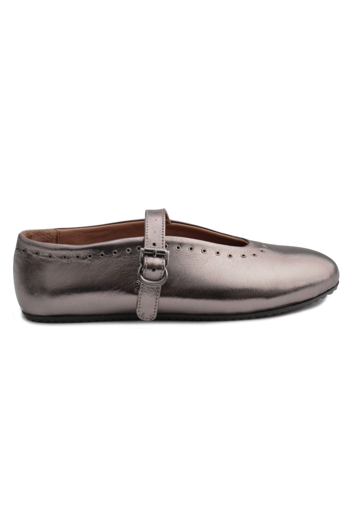 Pegia Leather Women's Ballet Shoes 700950  - Black