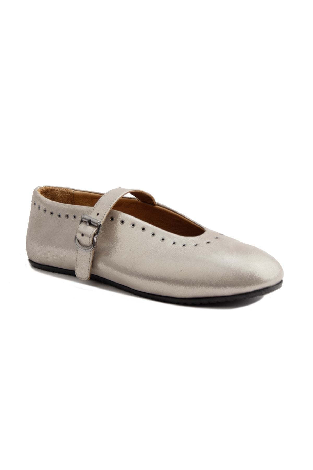 Pegia Leather Women's Ballet Shoes 700950  - Beige