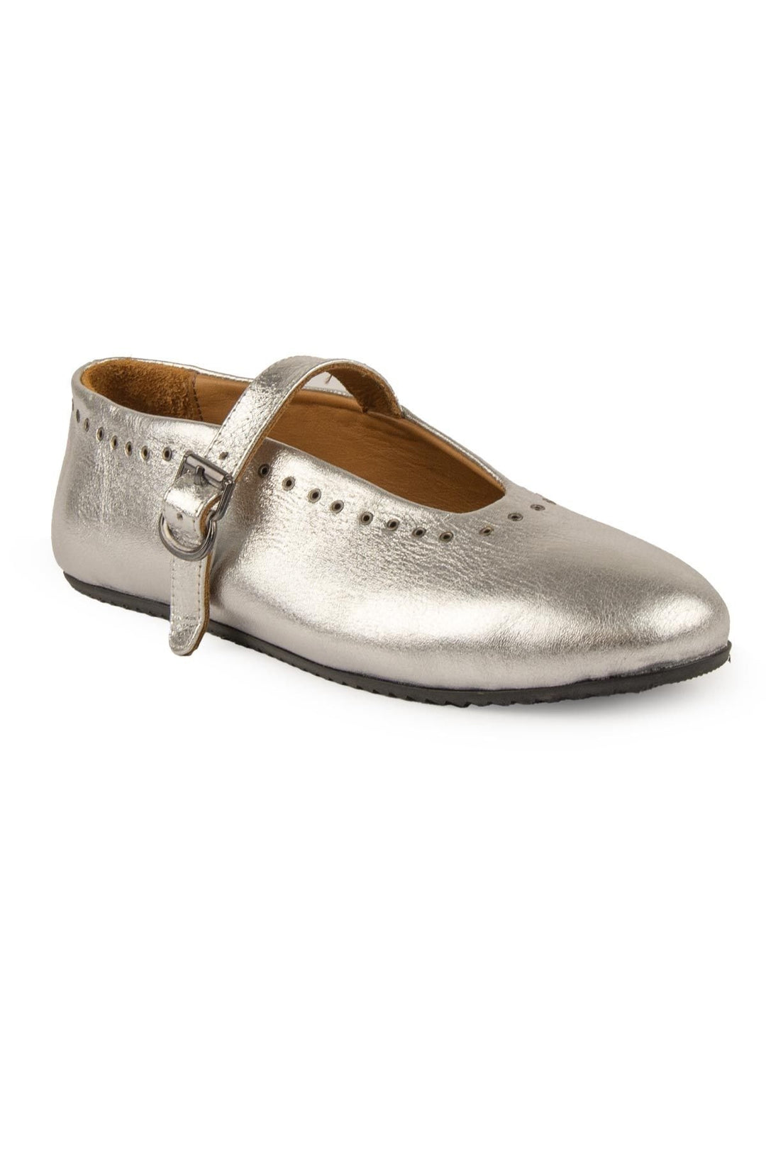 Pegia Leather Women's Ballet Shoes 700950  - Silver