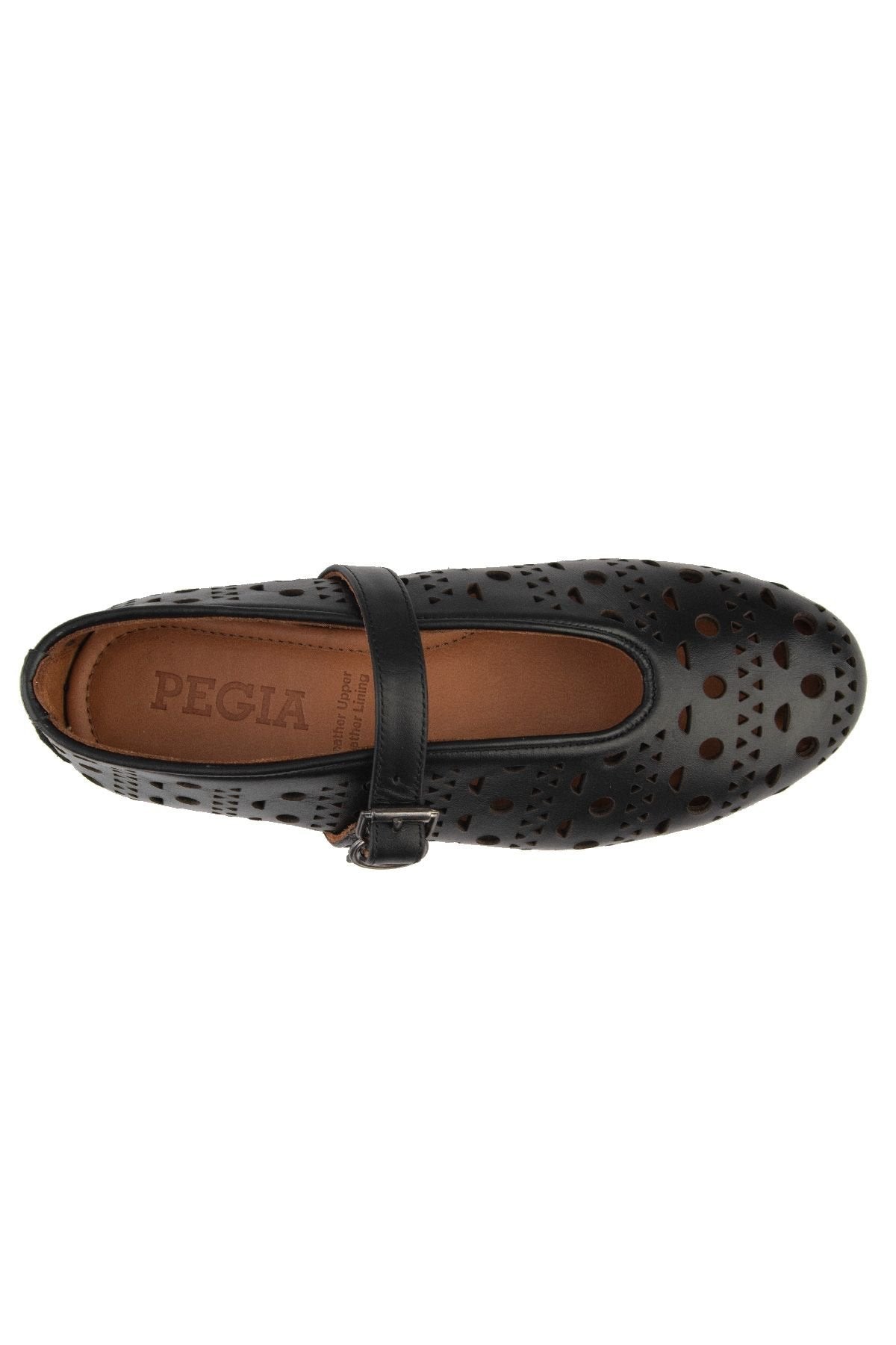 Pegia Women's Leather Ballet Shoes 700952  - Black