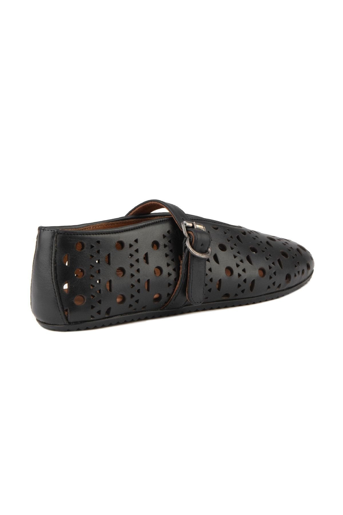 Pegia Women's Leather Ballet Shoes 700952  - Black