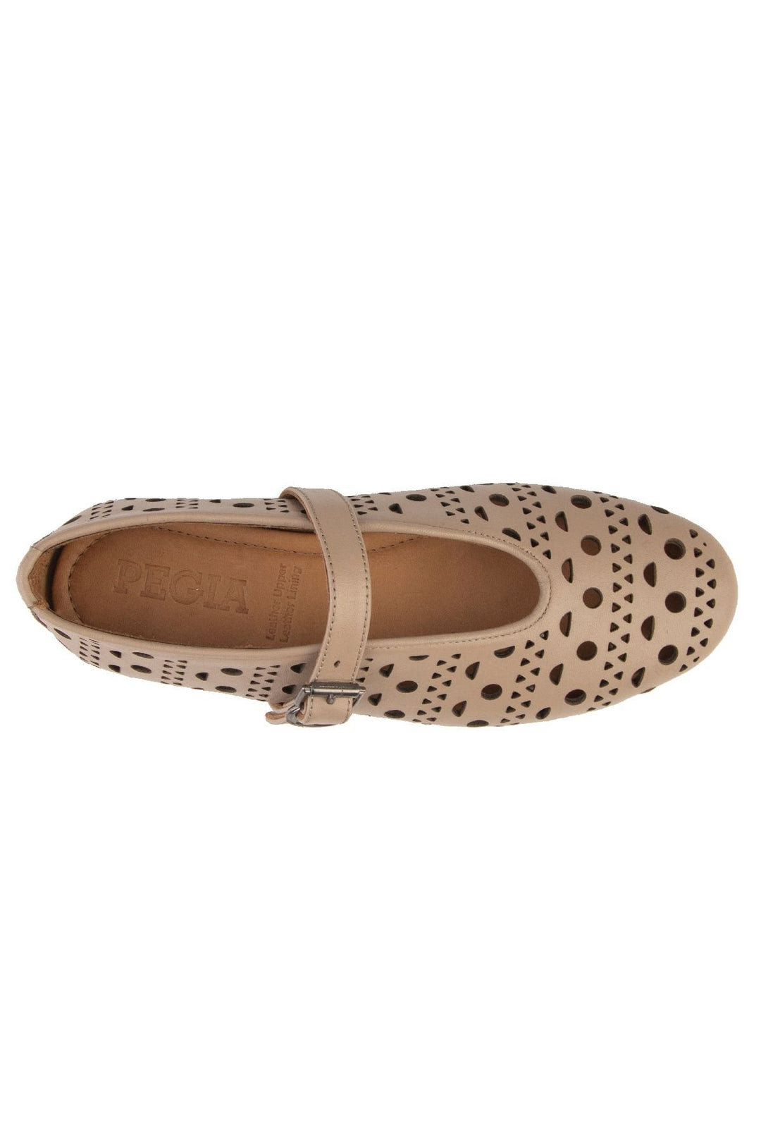 Pegia Women's Leather Ballet Shoes 700952  - Stone