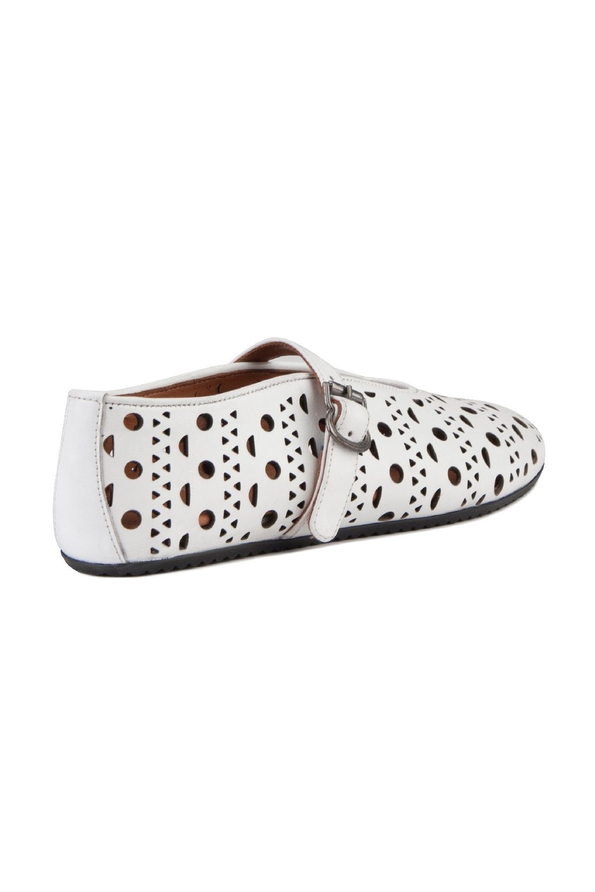 Pegia Women's Leather Ballet Shoes 700952  - White