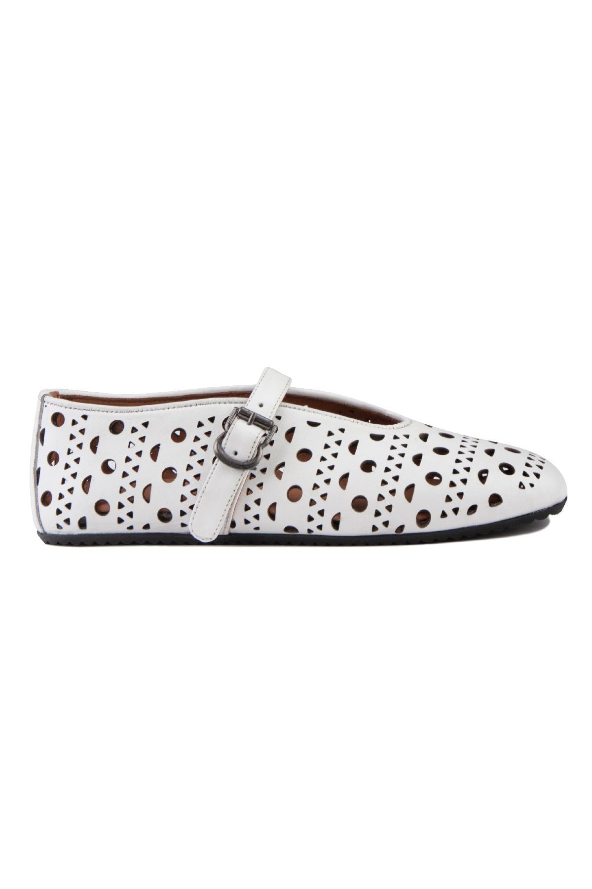 Pegia Women's Leather Ballet Shoes 700952  - White