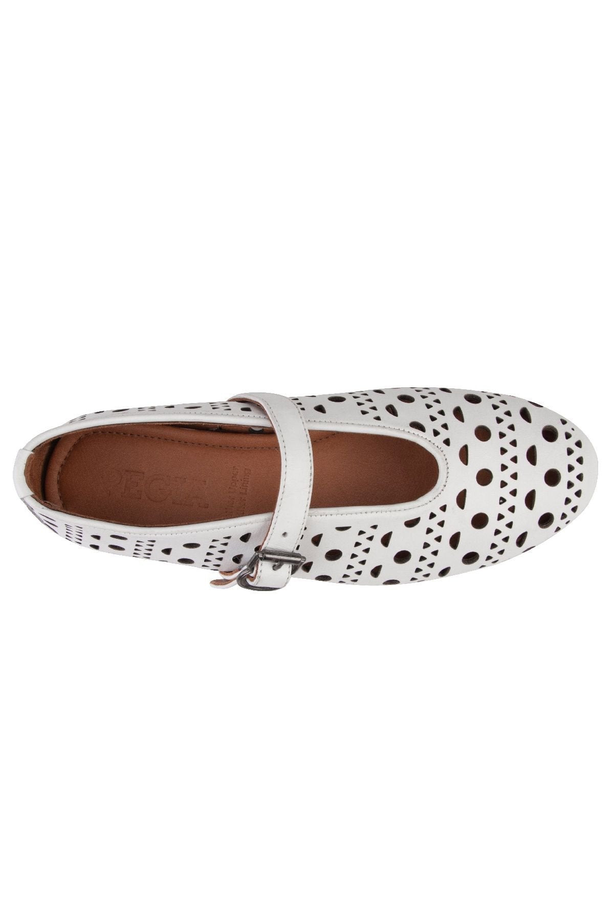 Pegia Women's Leather Ballet Shoes 700952  - White