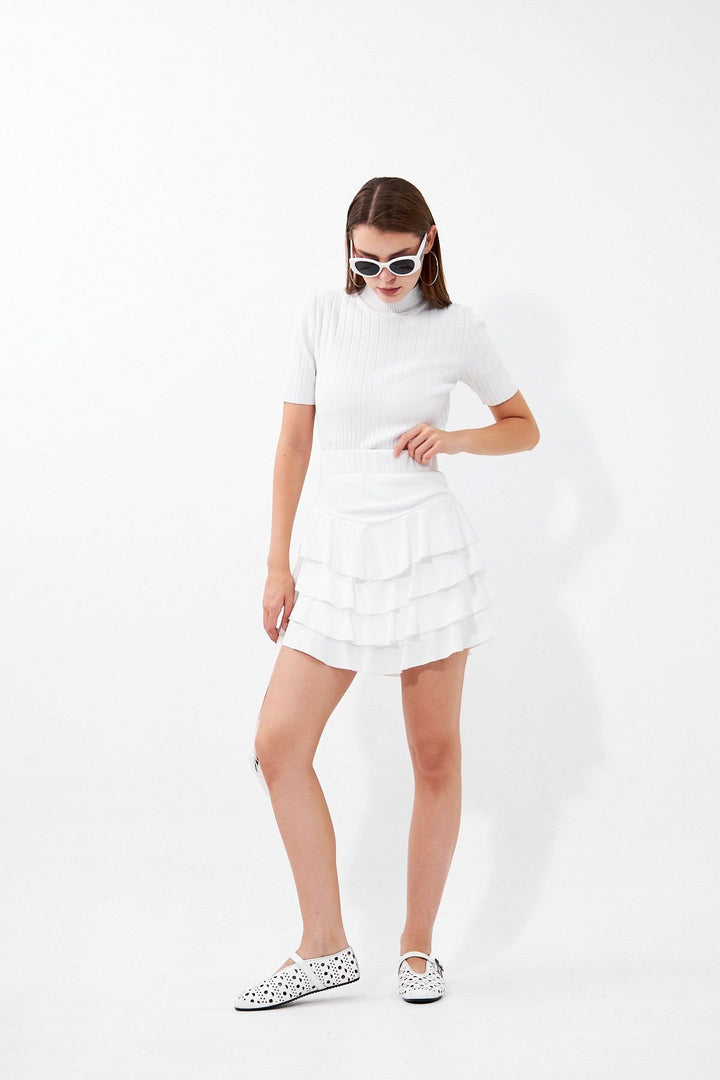 Pegia Women's Leather Ballet Shoes 700952  - White