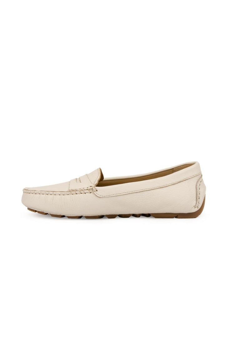 Pegia Genuine Leather Women's Loafers 700901  - Beige
