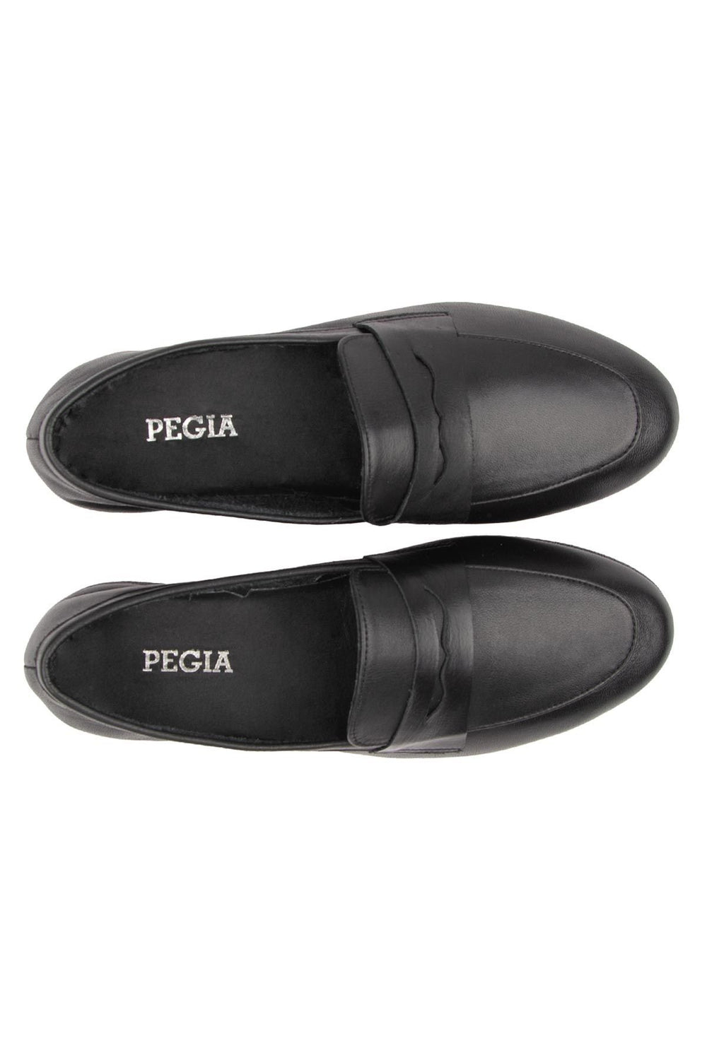 Pegia Women's Leather Loafers DG6043  - Black