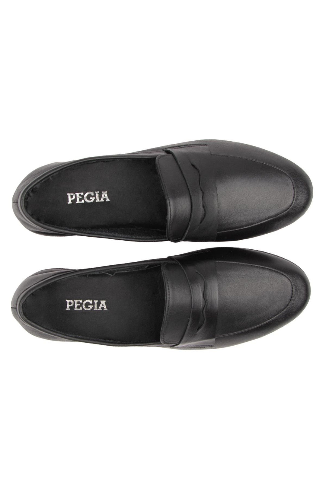Pegia Women's Leather Loafers DG6043  - Black