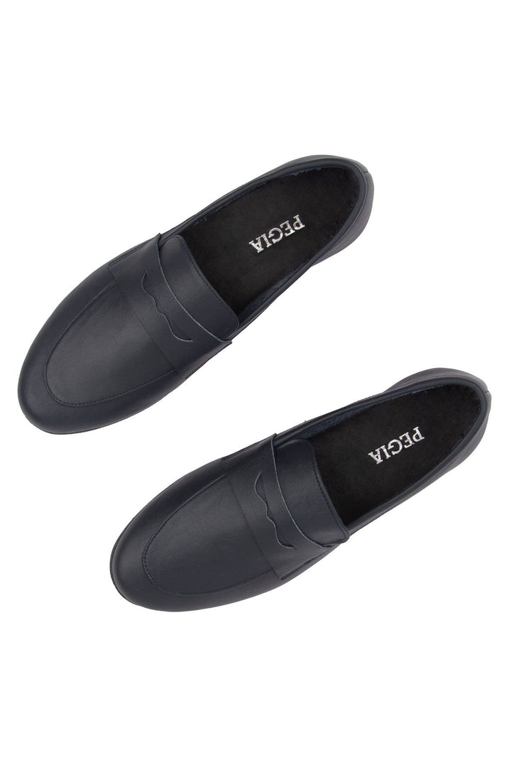 Pegia Women's Leather Loafers DG6043  - Navy