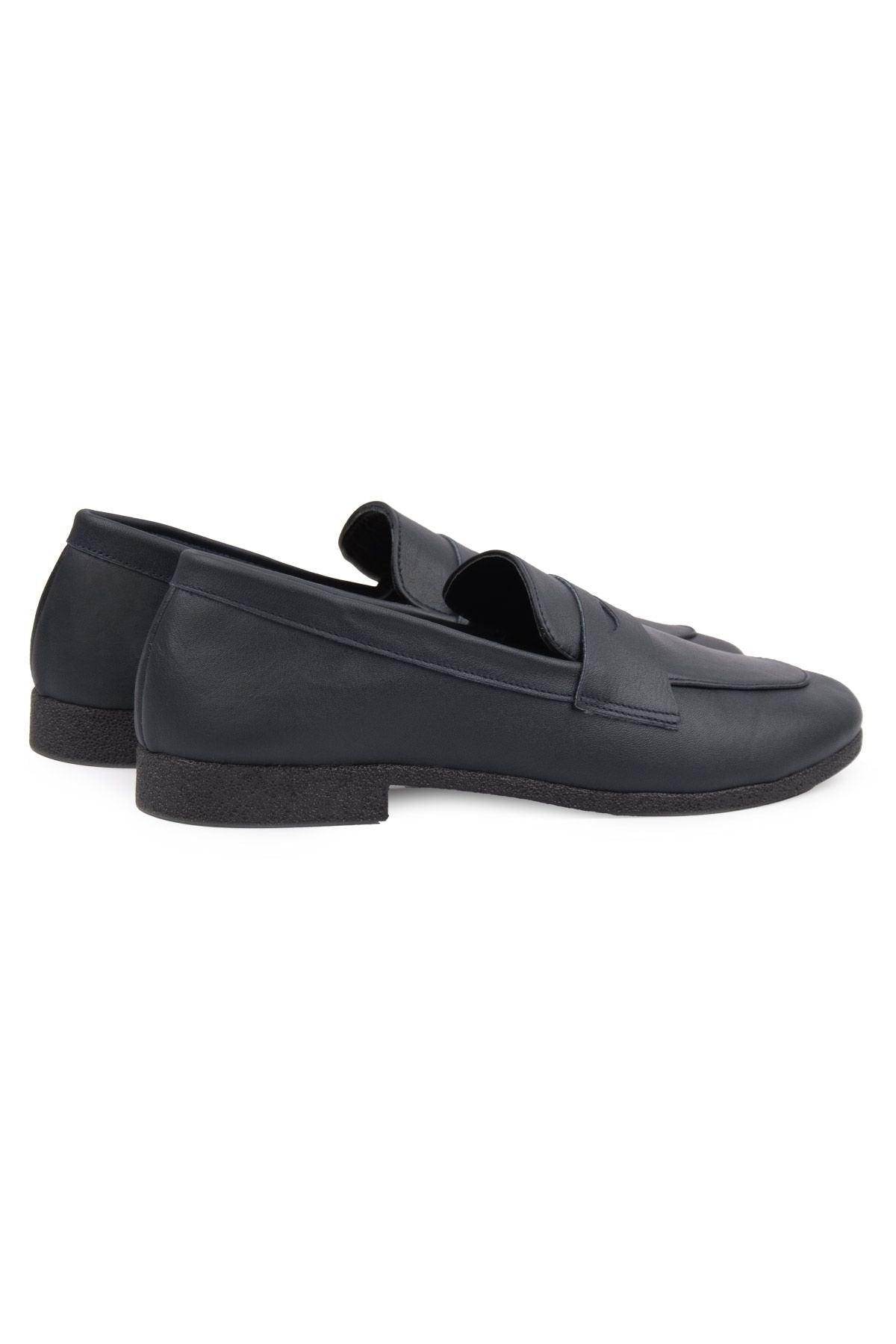 Pegia Women's Leather Loafers DG6043  - Navy