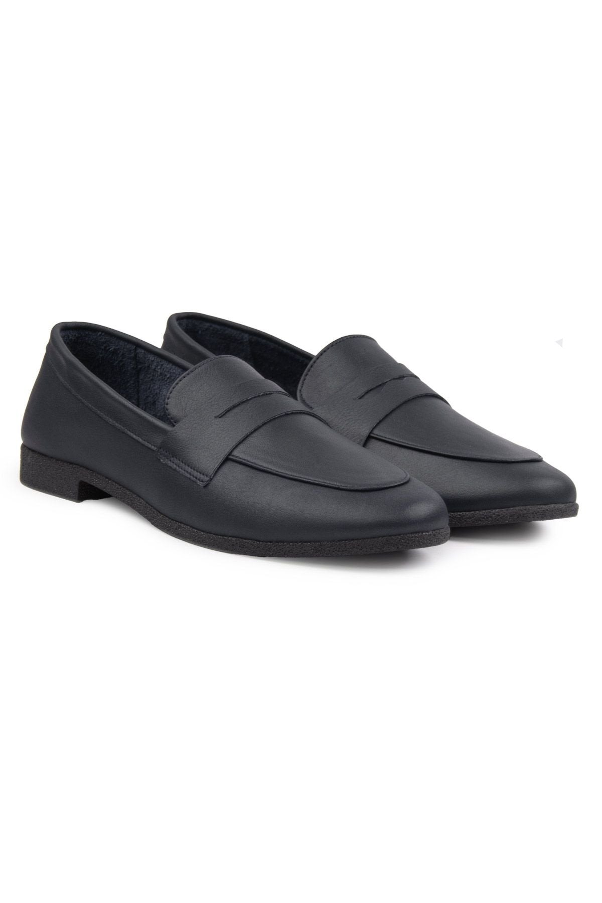 Pegia Women's Leather Loafers DG6043  - Navy