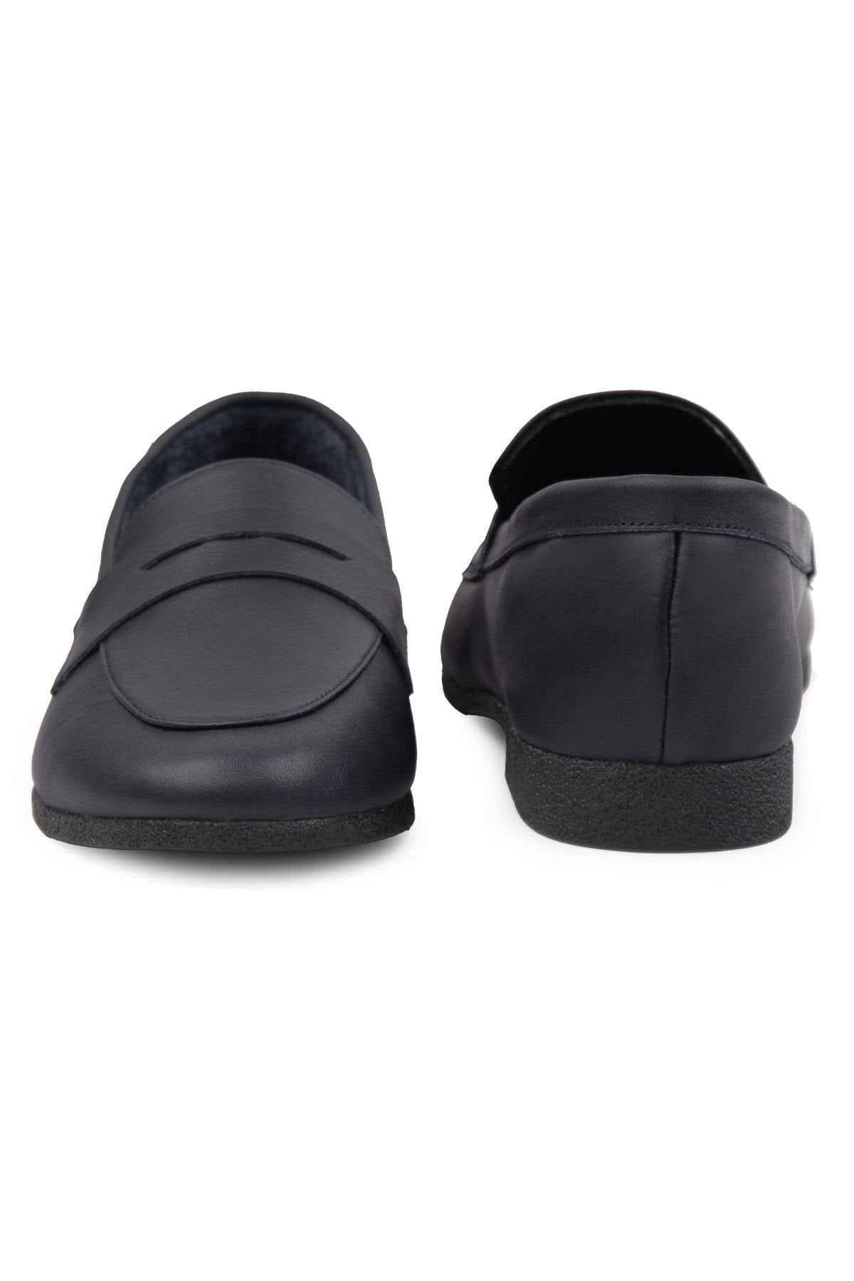 Pegia Women's Leather Loafers DG6043  - Navy