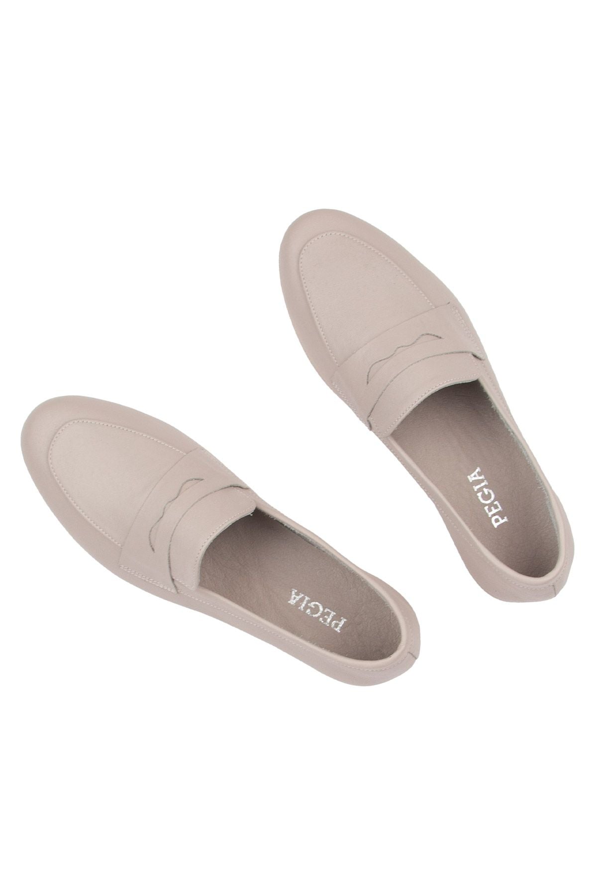 Pegia Women's Leather Loafers DG6043  - Stone