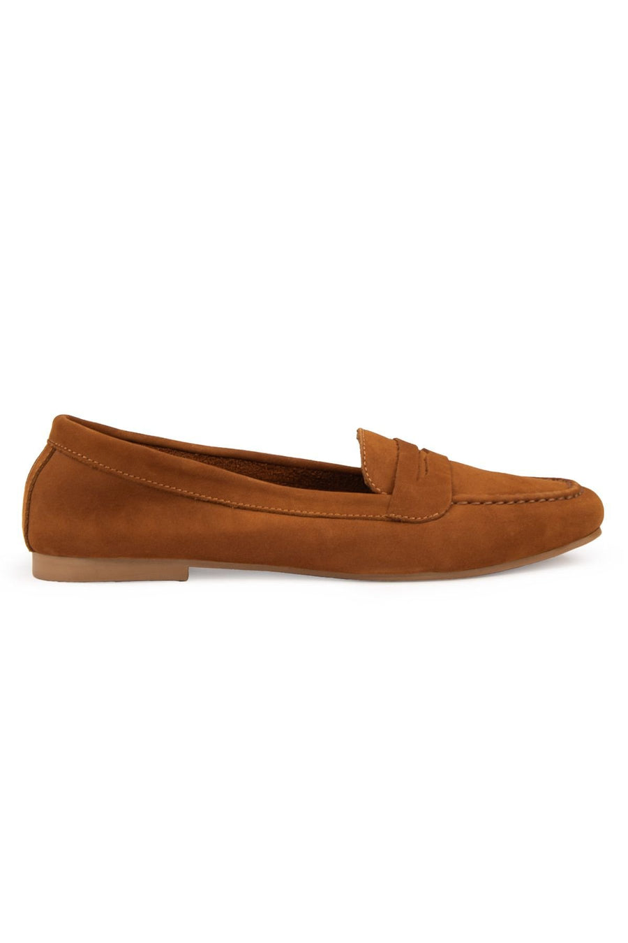 Pegia Genuine Nubuck Women's Loafers DG6044  - Chestnut