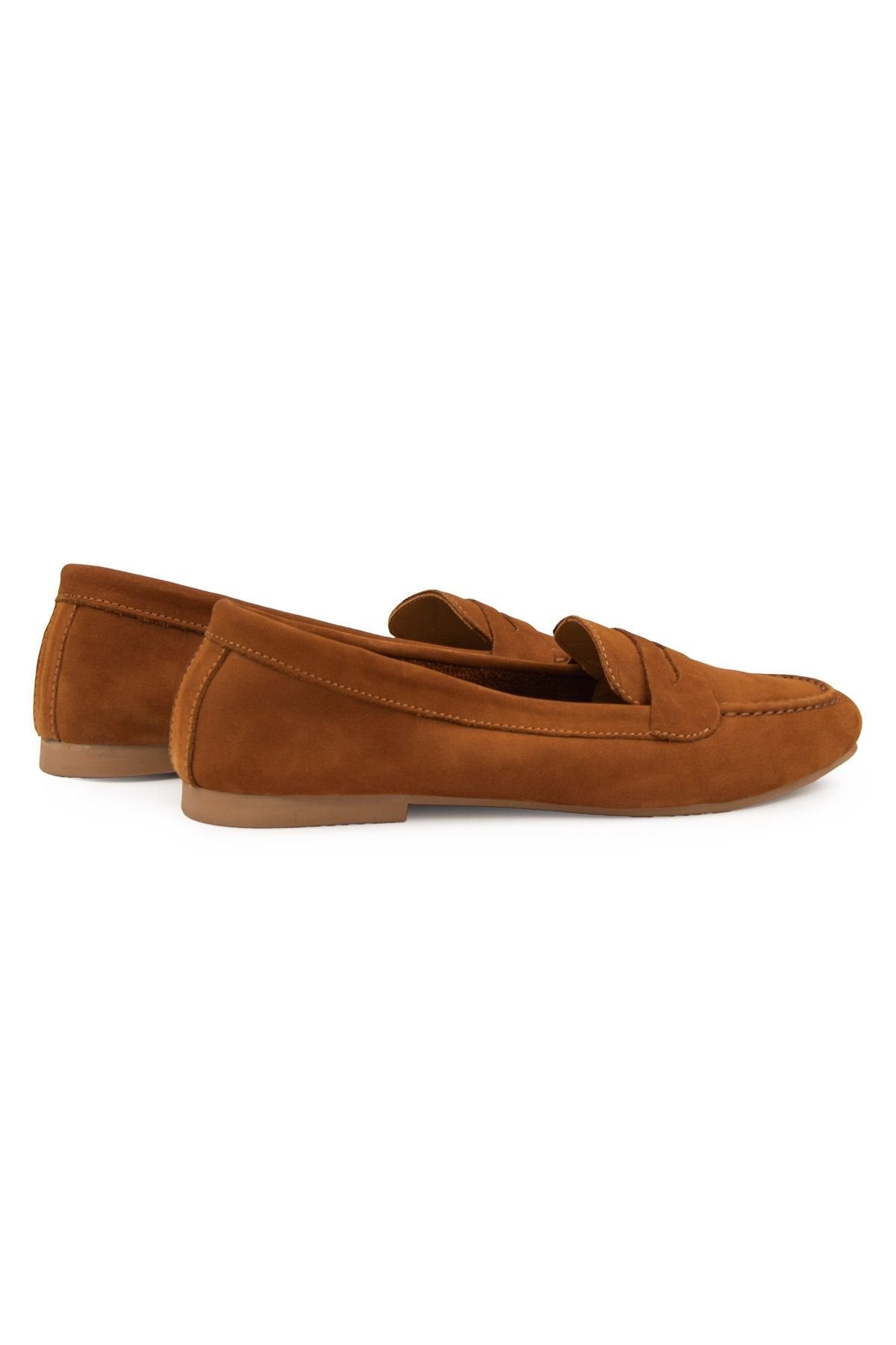 Pegia Genuine Nubuck Women's Loafers DG6044  - Chestnut