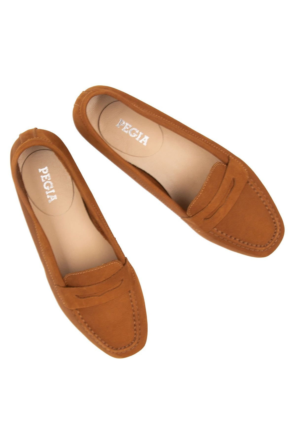 Pegia Genuine Nubuck Women's Loafers DG6044  - Chestnut