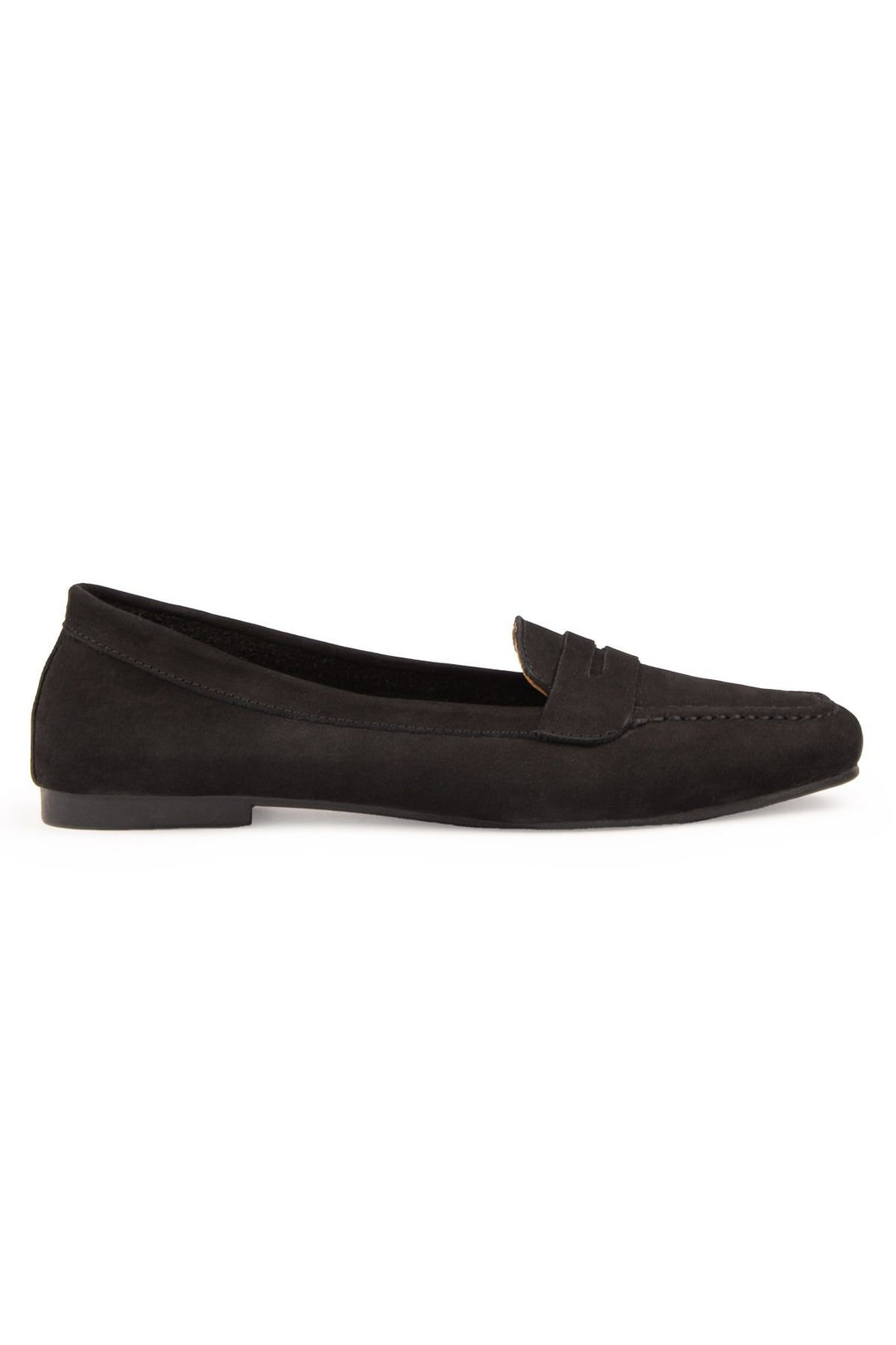 Pegia Genuine Nubuck Women's Loafers DG6044  - Black