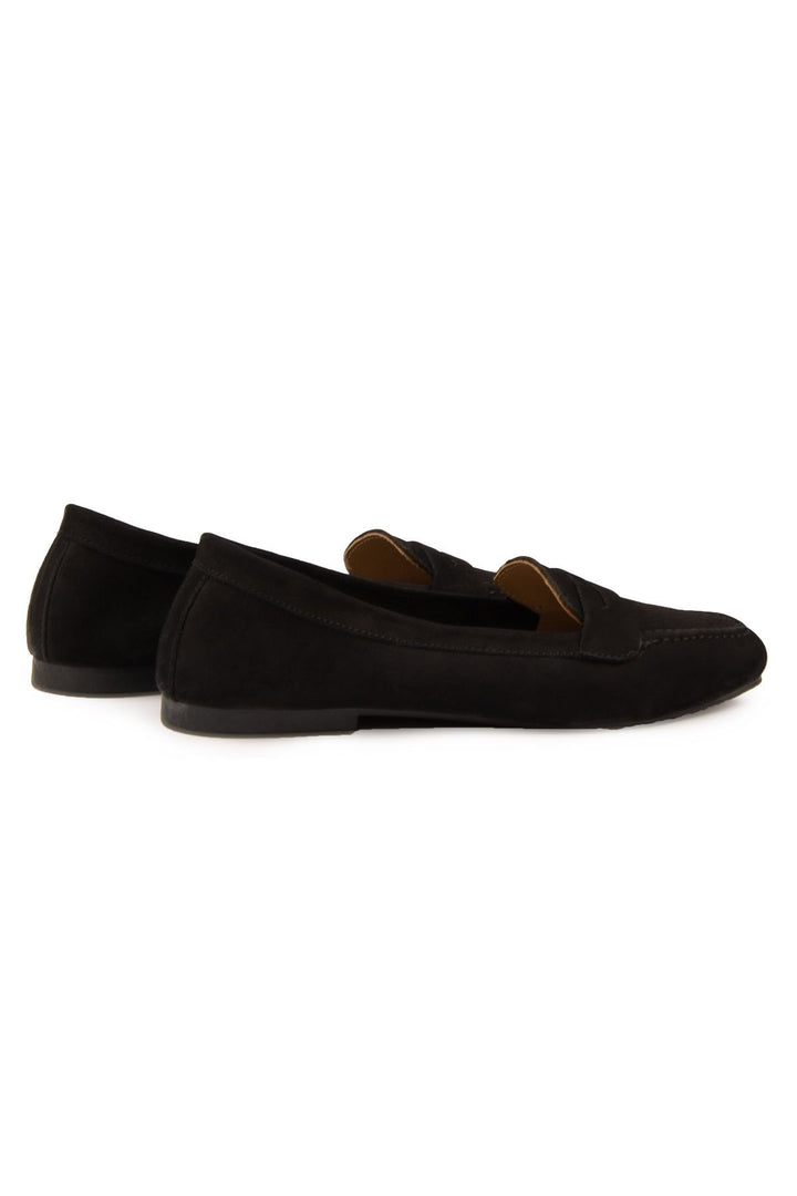 Pegia Genuine Nubuck Women's Loafers DG6044  - Black