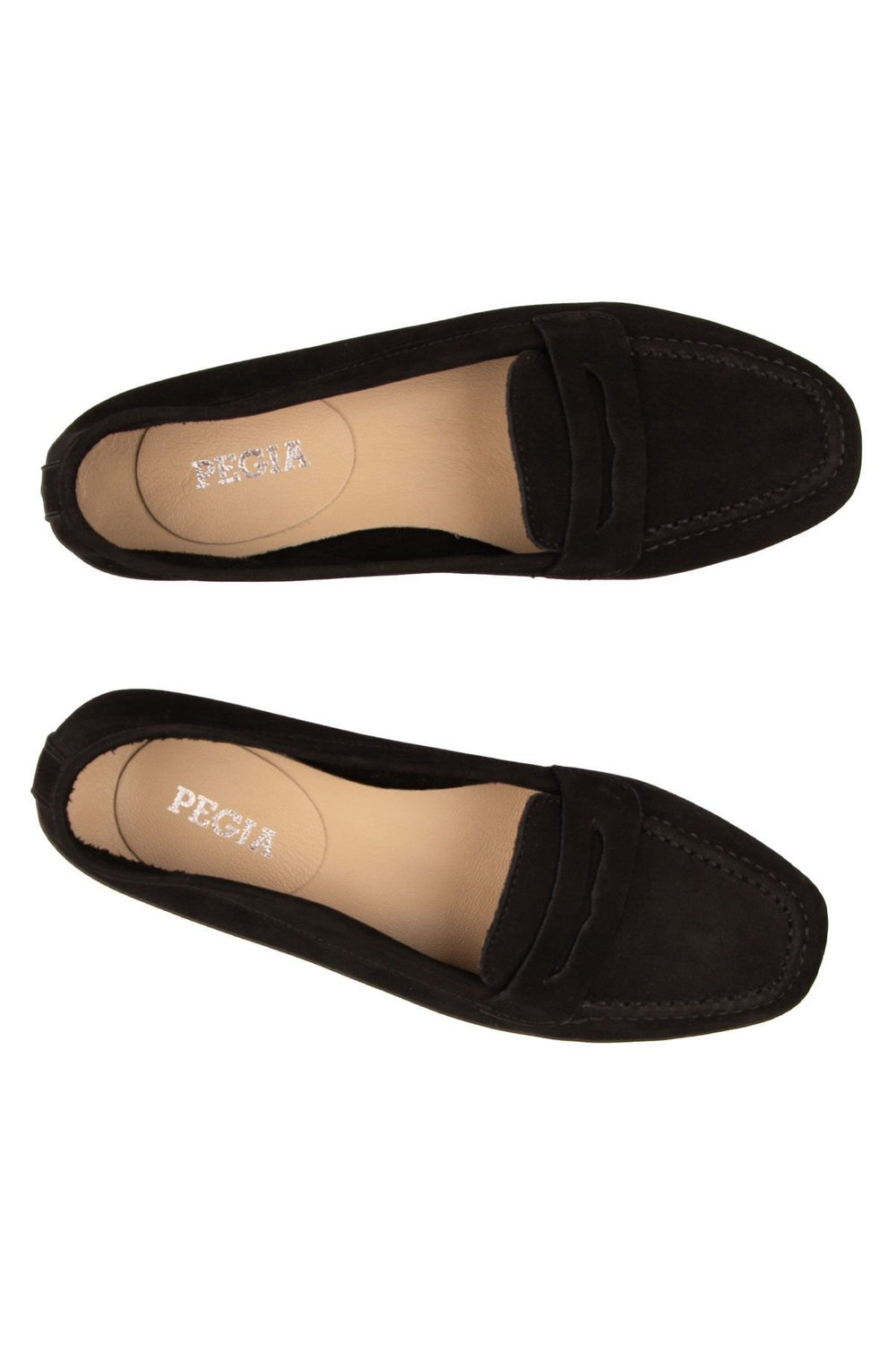 Pegia Genuine Nubuck Women's Loafers DG6044  - Black