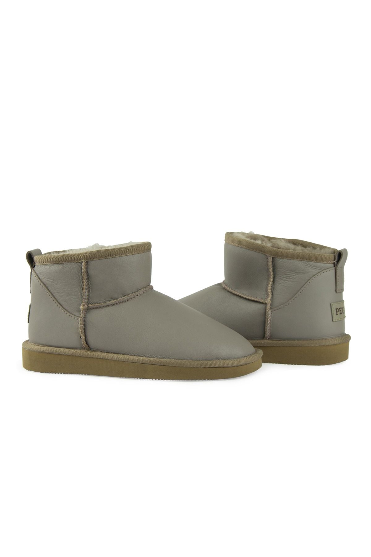 Pegia Genuine Leather Women's Mini Boots 191131  - Stone