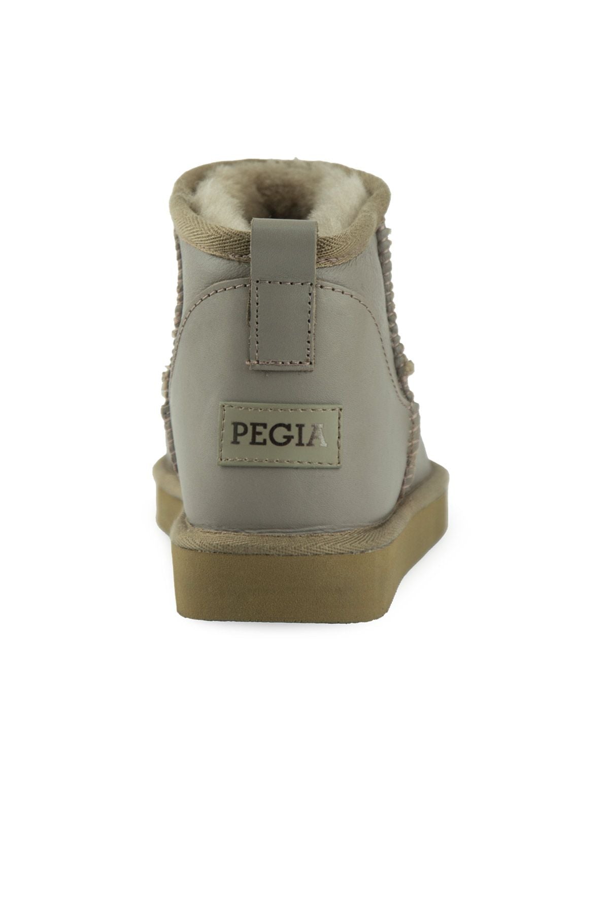 Pegia Genuine Leather Women's Mini Boots 191131  - Stone