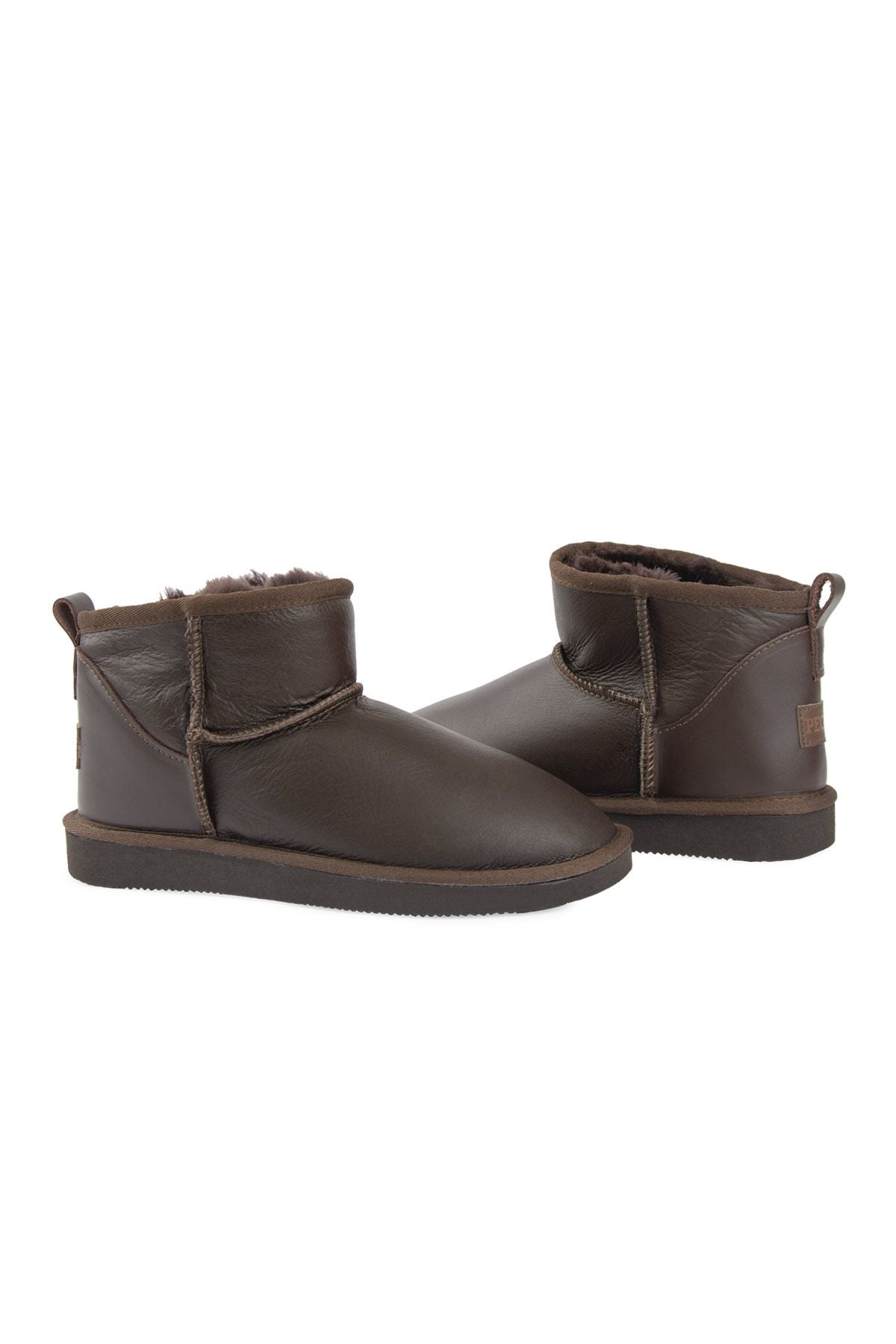 Pegia Genuine Leather Women's Mini Boots 191131  - Mocha