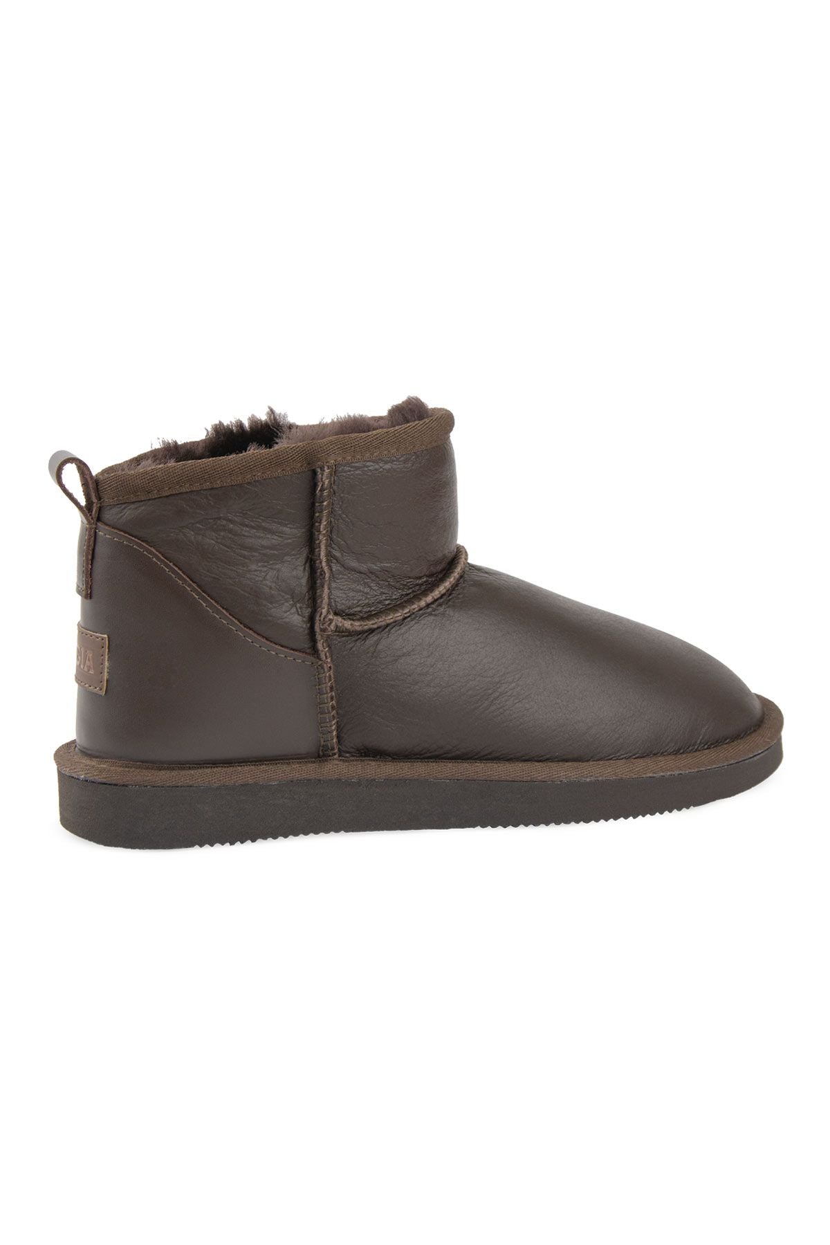 Pegia Genuine Leather Women's Mini Boots 191131  - Mocha