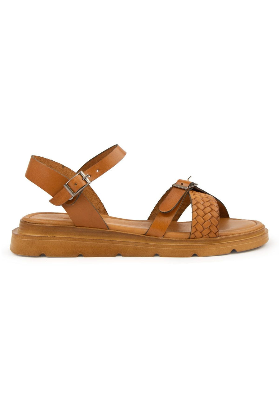 Pegia Genuine Leather Women's Sandals DG6054  - Chestnut