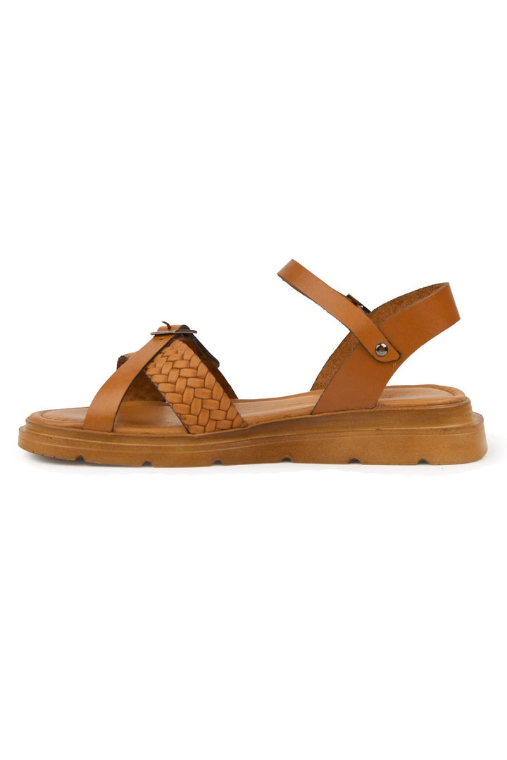 Pegia Genuine Leather Women's Sandals DG6054  - Chestnut