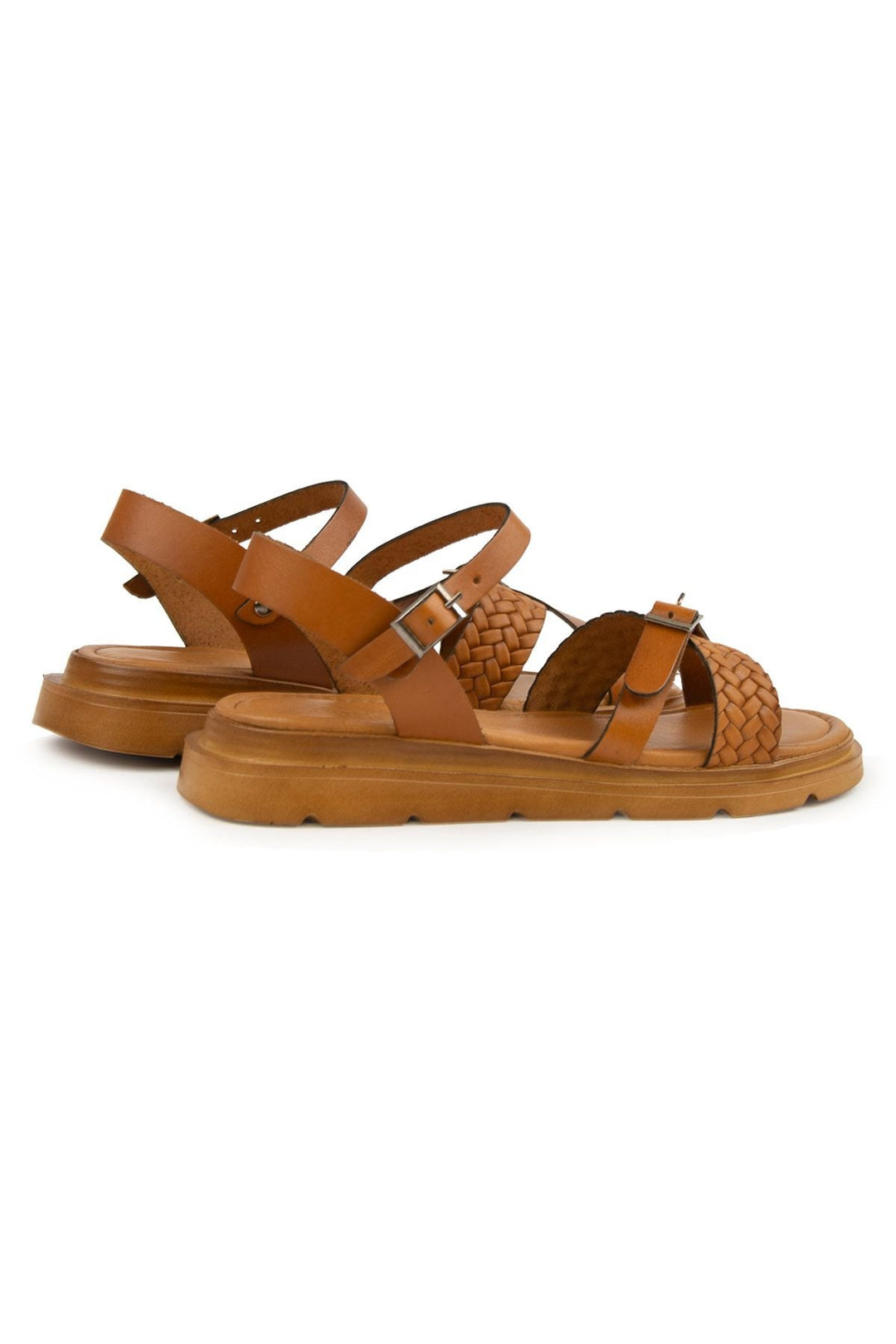 Pegia Genuine Leather Women's Sandals DG6054  - Chestnut