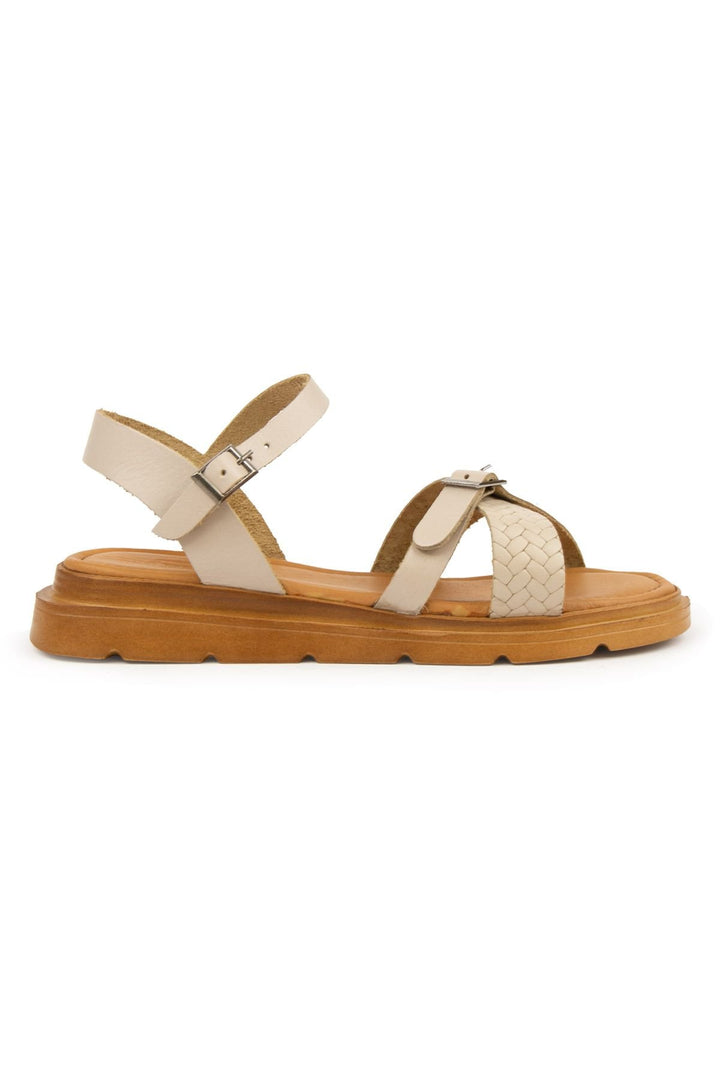 Pegia Genuine Leather Women's Sandals DG6054  - Beige