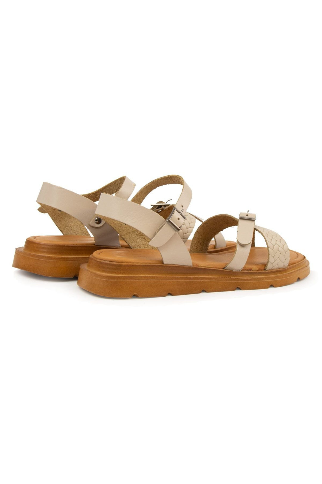 Pegia Genuine Leather Women's Sandals DG6054  - Beige