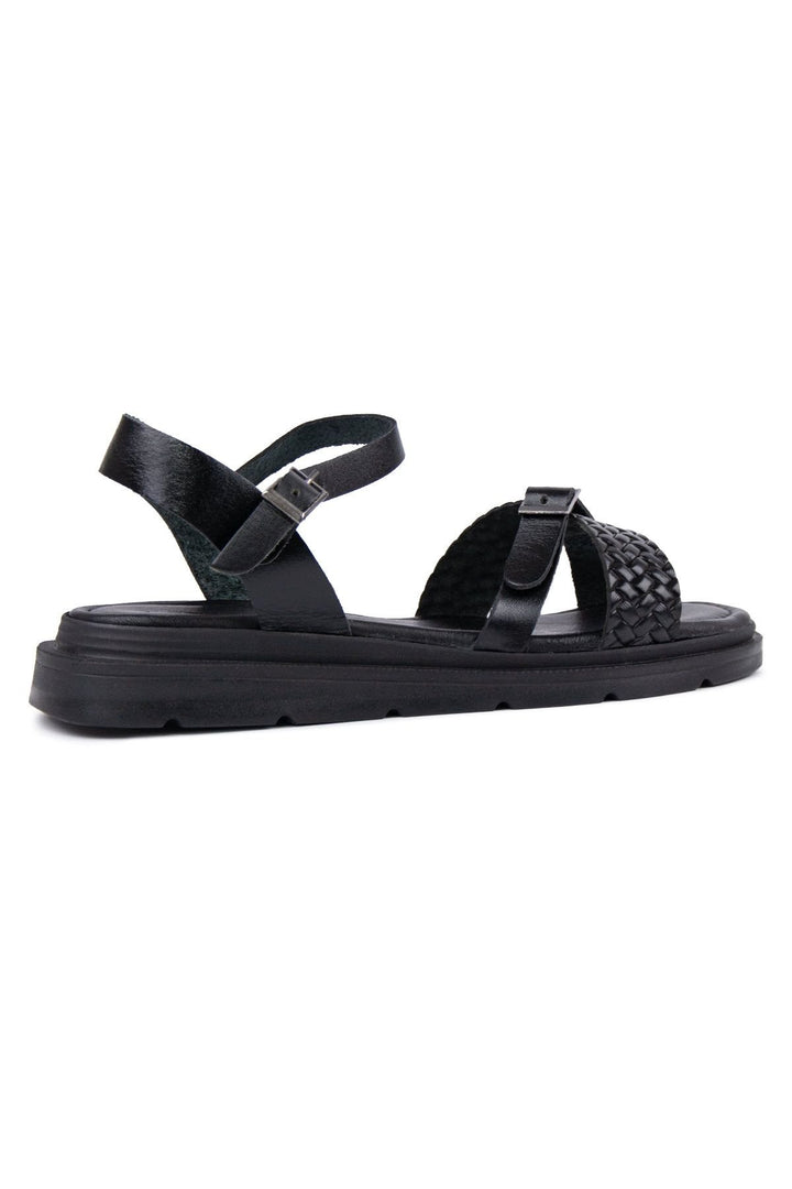 Pegia Genuine Leather Women's Sandals DG6054  - Black