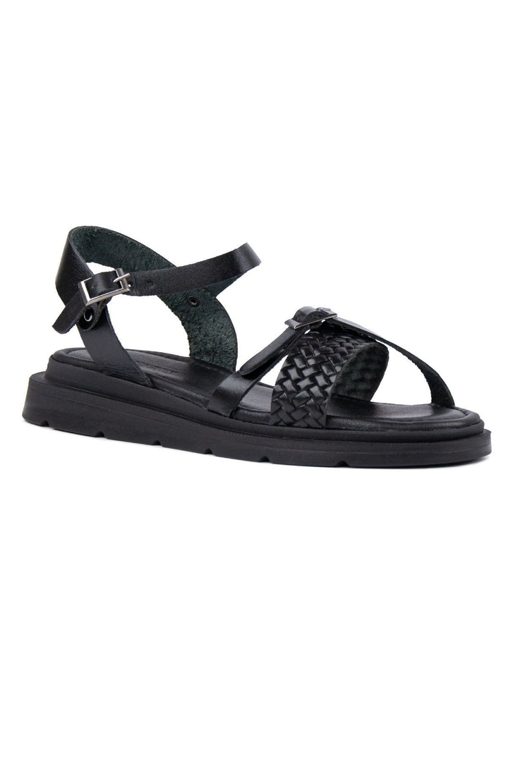 Pegia Genuine Leather Women's Sandals DG6054  - Black