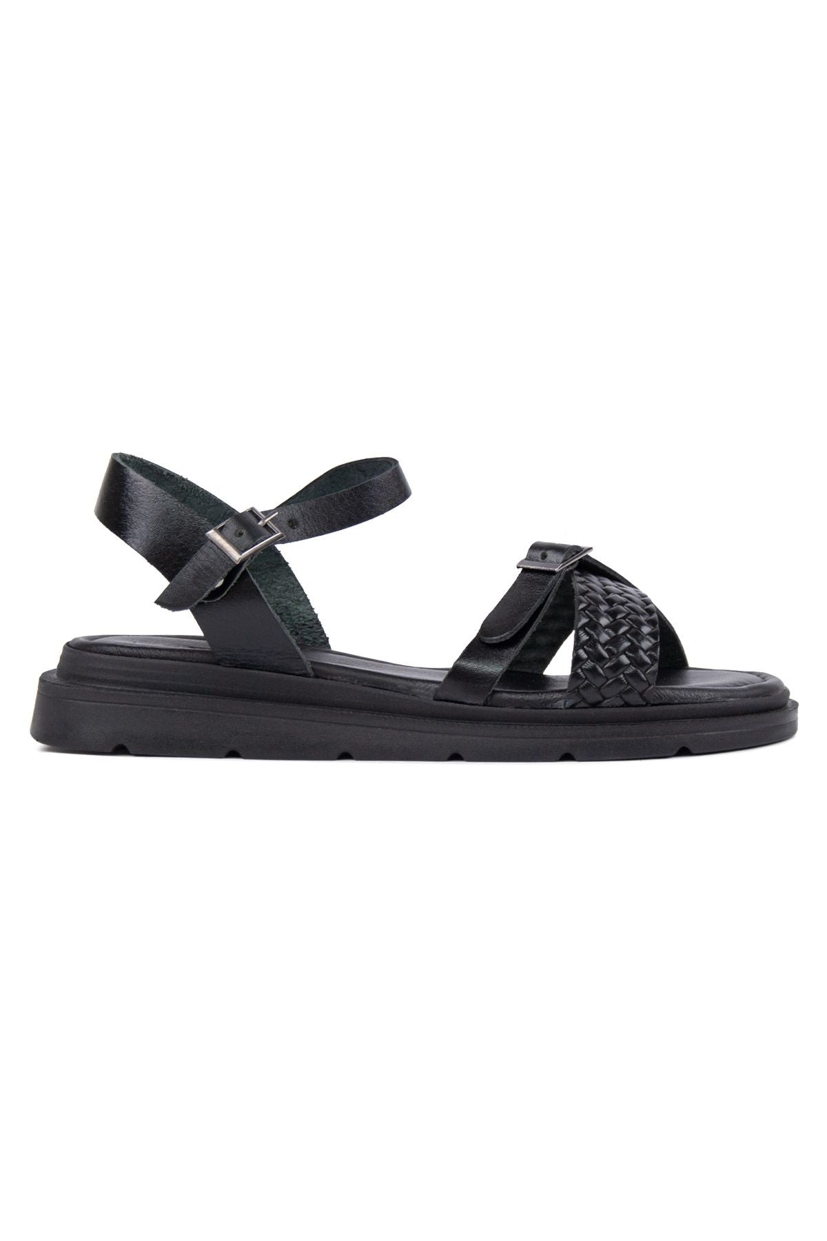 Pegia Genuine Leather Women's Sandals DG6054  - Black