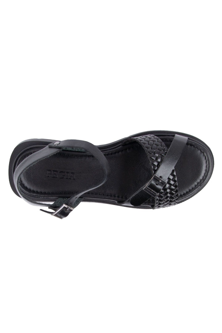Pegia Genuine Leather Women's Sandals DG6054  - Black