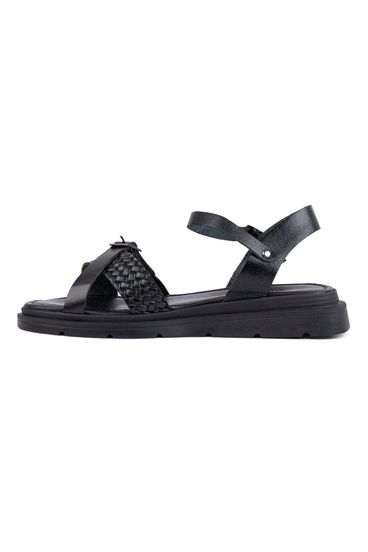 Pegia Genuine Leather Women's Sandals DG6054  - Black