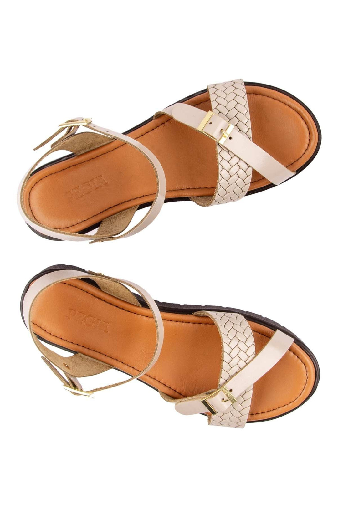 Pegia Genuine Leather Women's Sandals DG6054  - Stone