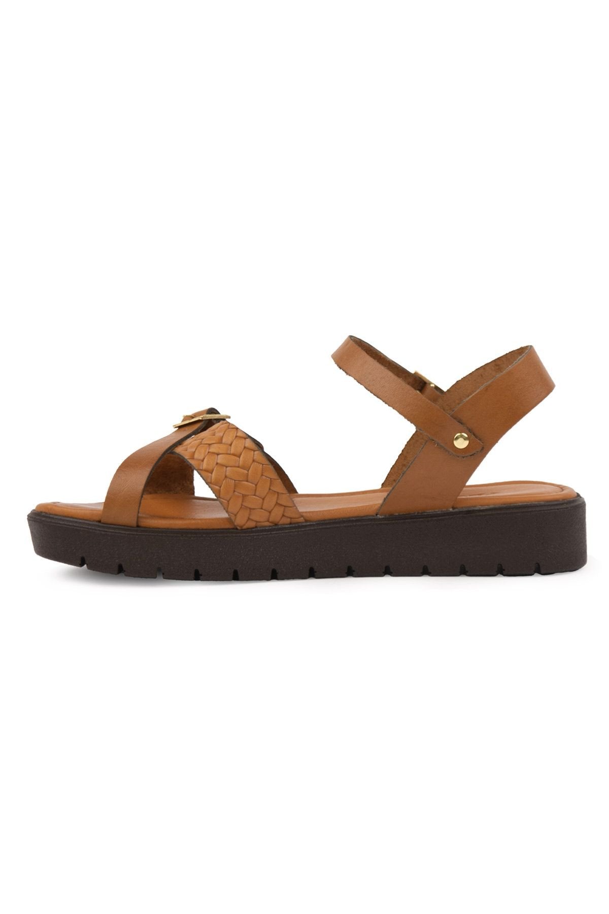 Pegia Genuine Leather Women's Sandals DG6061  - Chestnut