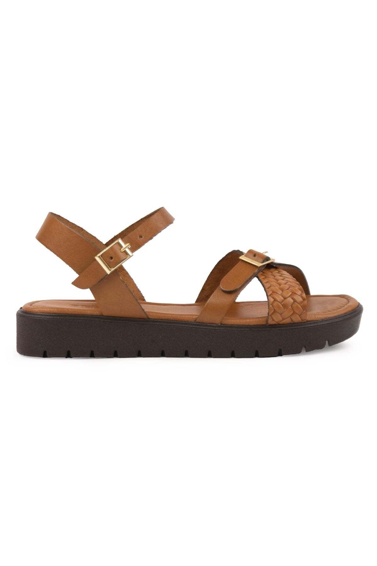 Pegia Genuine Leather Women's Sandals DG6061  - Chestnut
