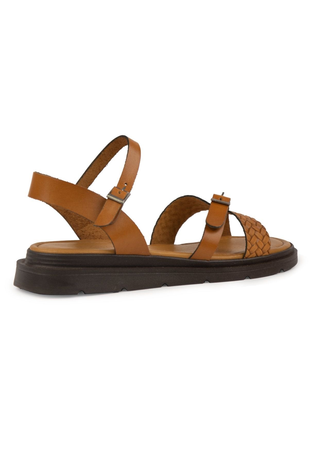Pegia Genuine Leather Women's Sandals DG6067  - Chestnut