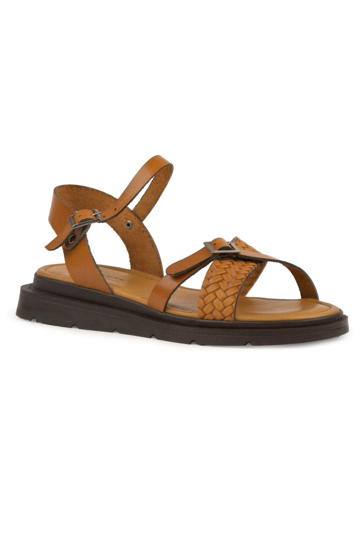 Pegia Genuine Leather Women's Sandals DG6067  - Chestnut