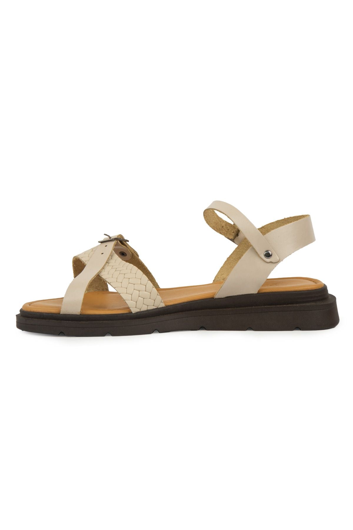 Pegia Genuine Leather Women's Sandals DG6067  - Beige