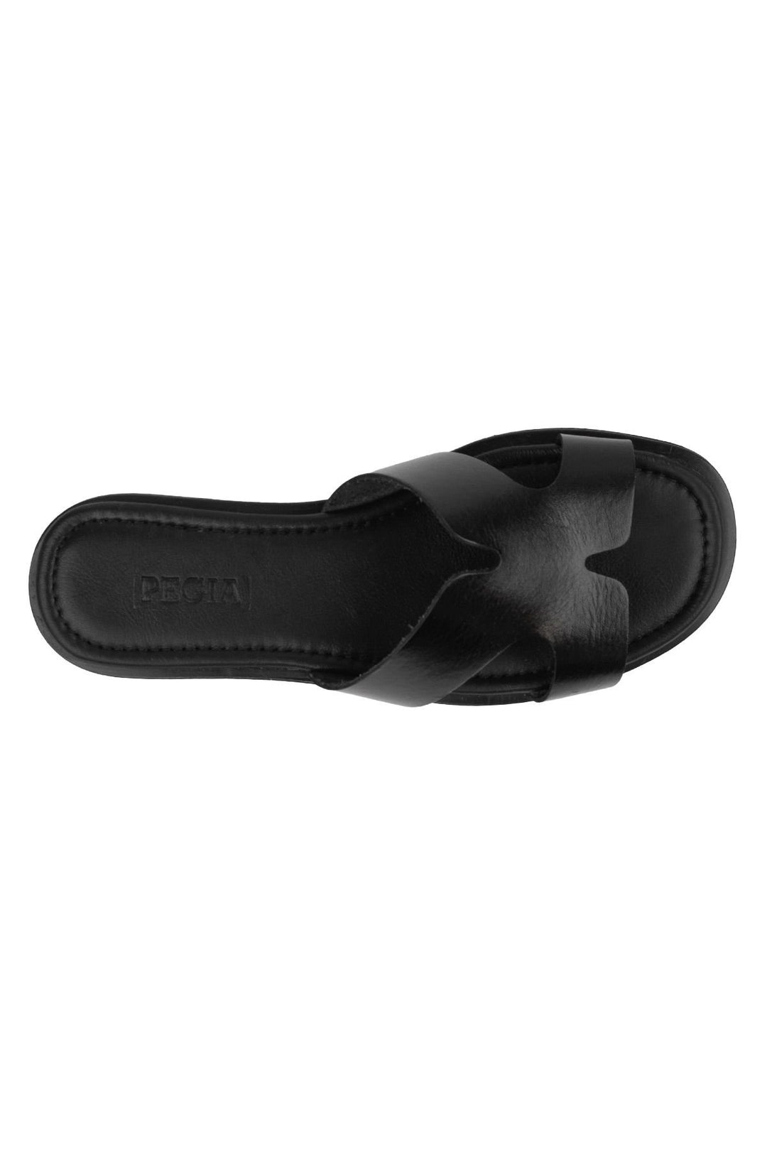 Pegia Genuine Leather Women's Slippers DG6055  - Black