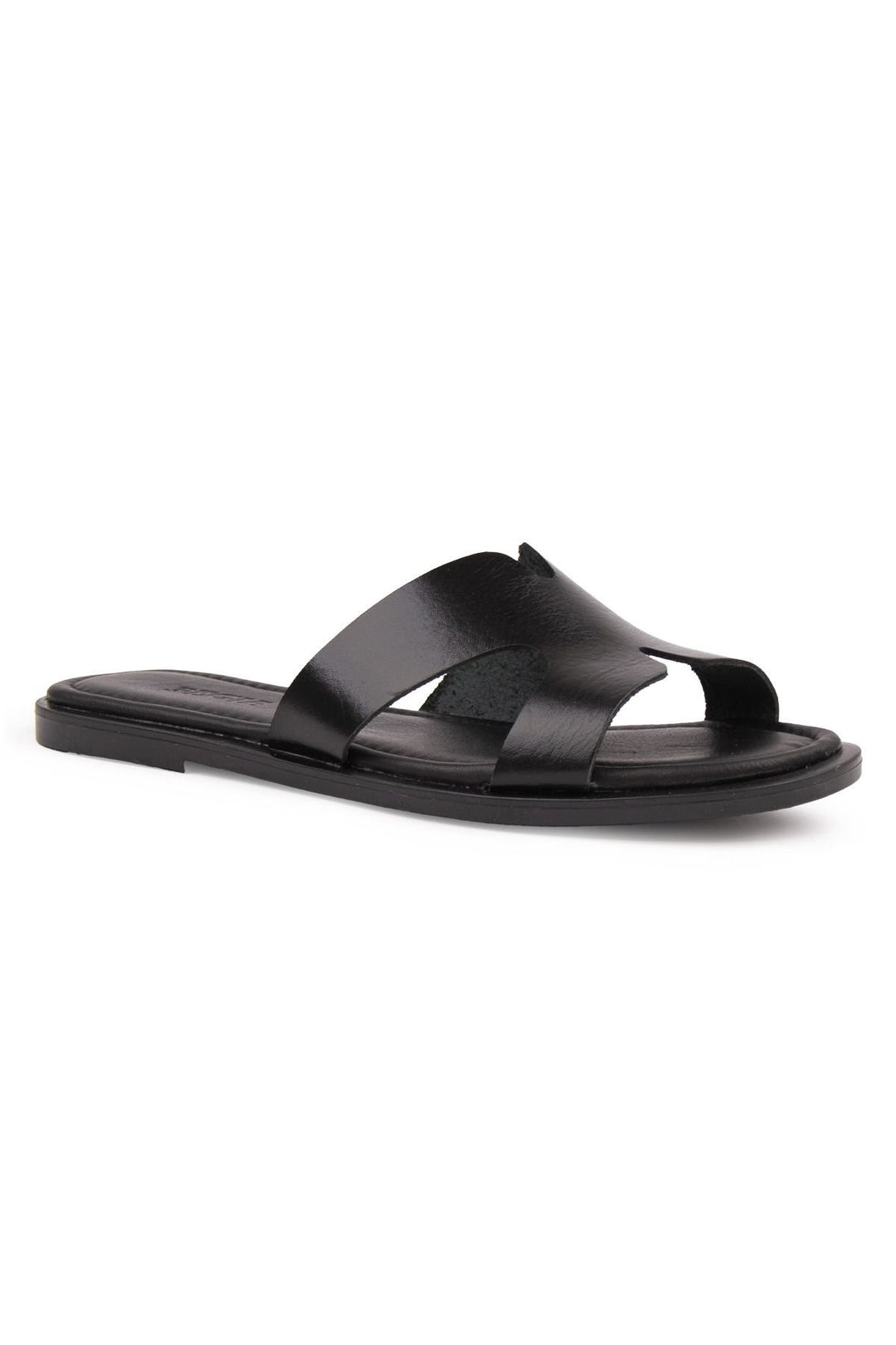 Pegia Genuine Leather Women's Slippers DG6055  - Black