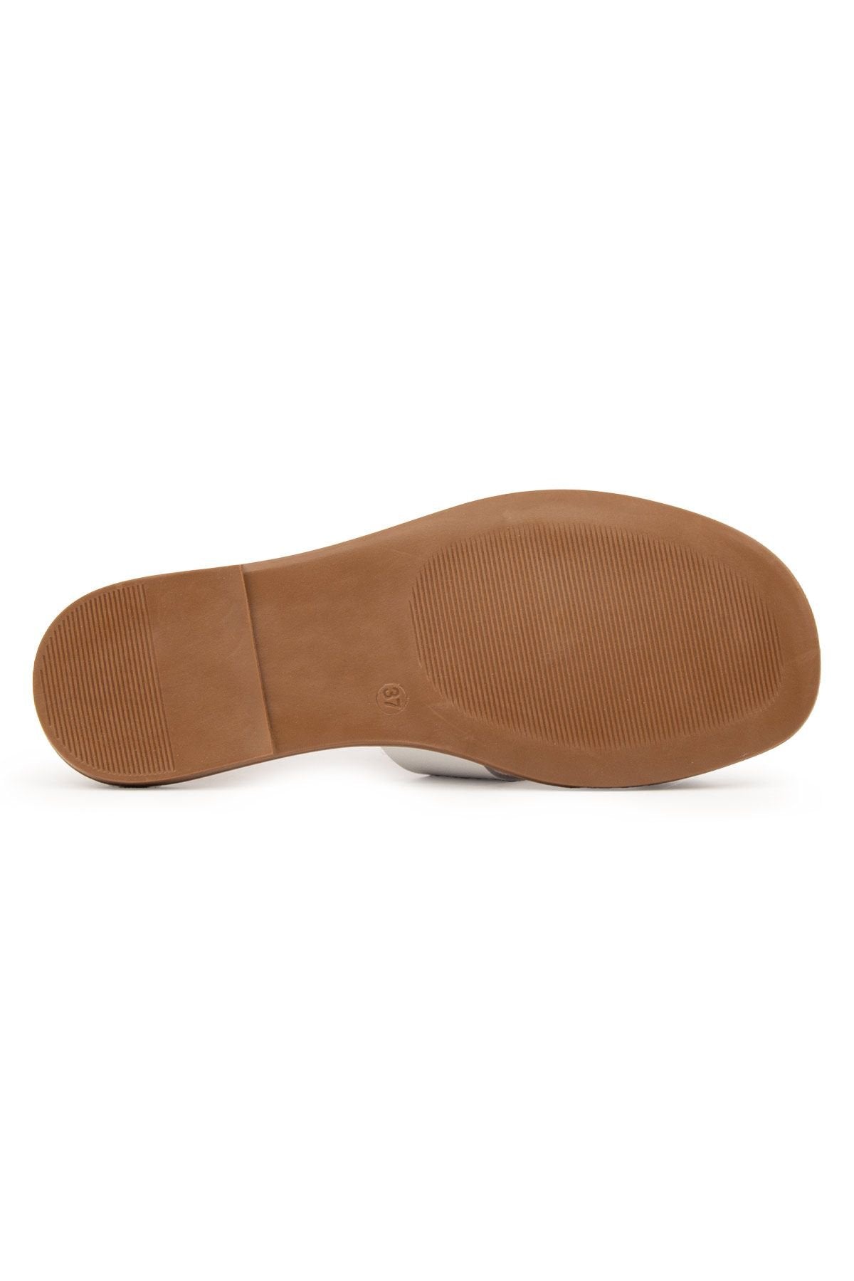Pegia Genuine Leather Women's Slippers DG6055  - White