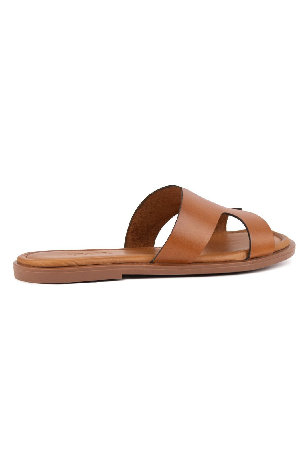 Pegia Genuine Leather Women's Slippers DG6055  - Chestnut