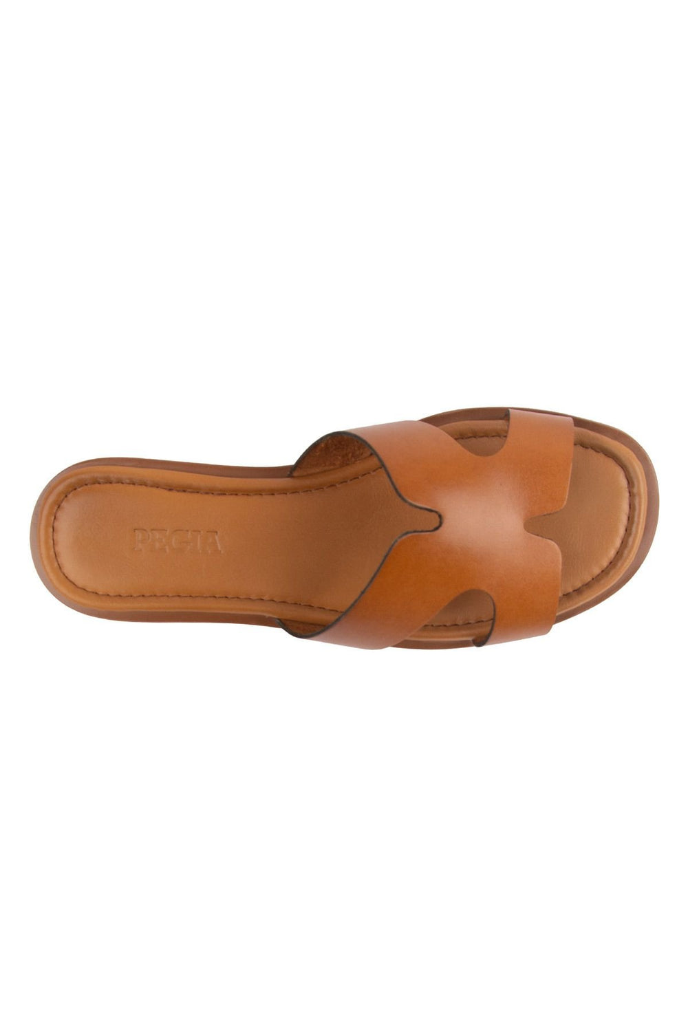 Pegia Genuine Leather Women's Slippers DG6055  - Chestnut