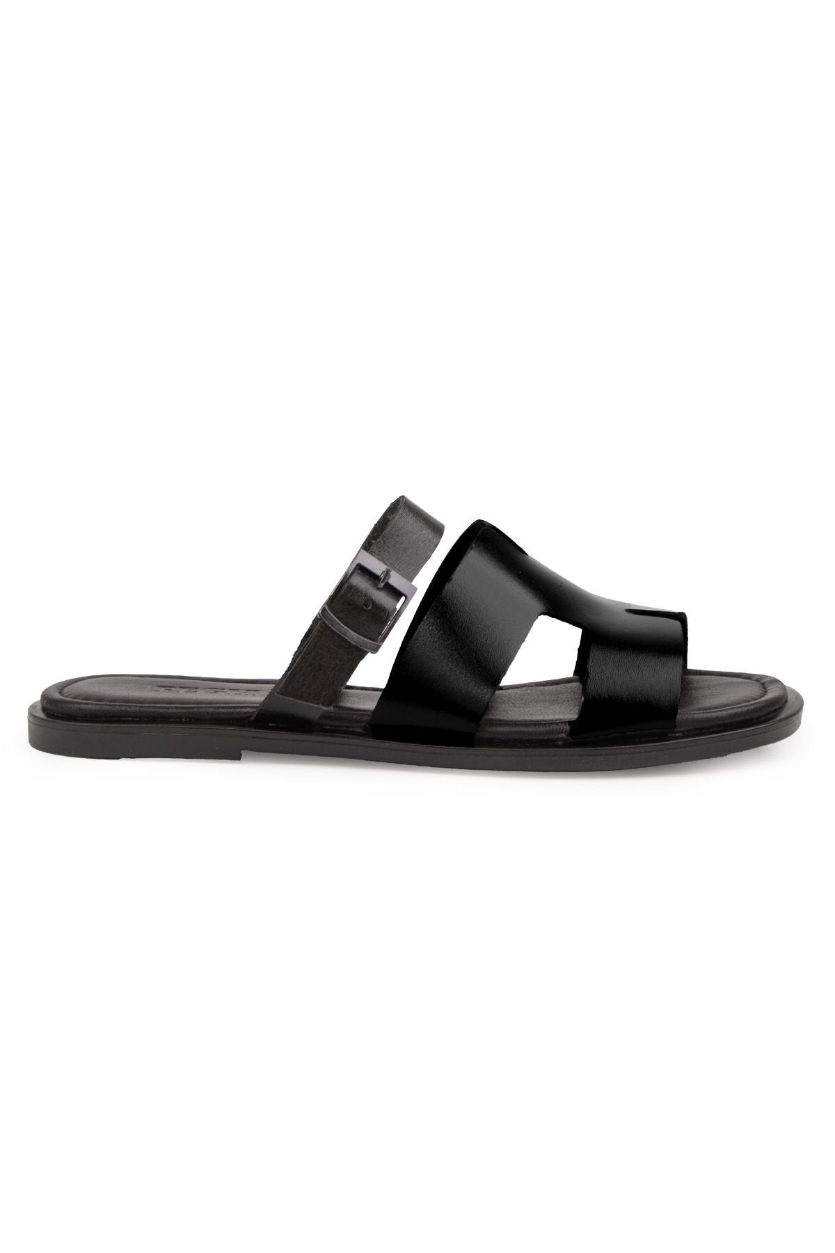 Pegia Genuine Leather Women's Slippers DG6056  - Black